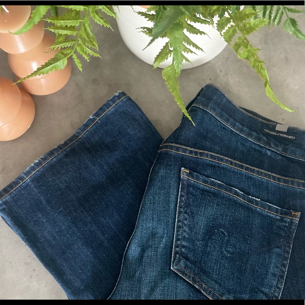 Citizens of Humanity Emannuelle Slim Boot Dark Jean, Size 28